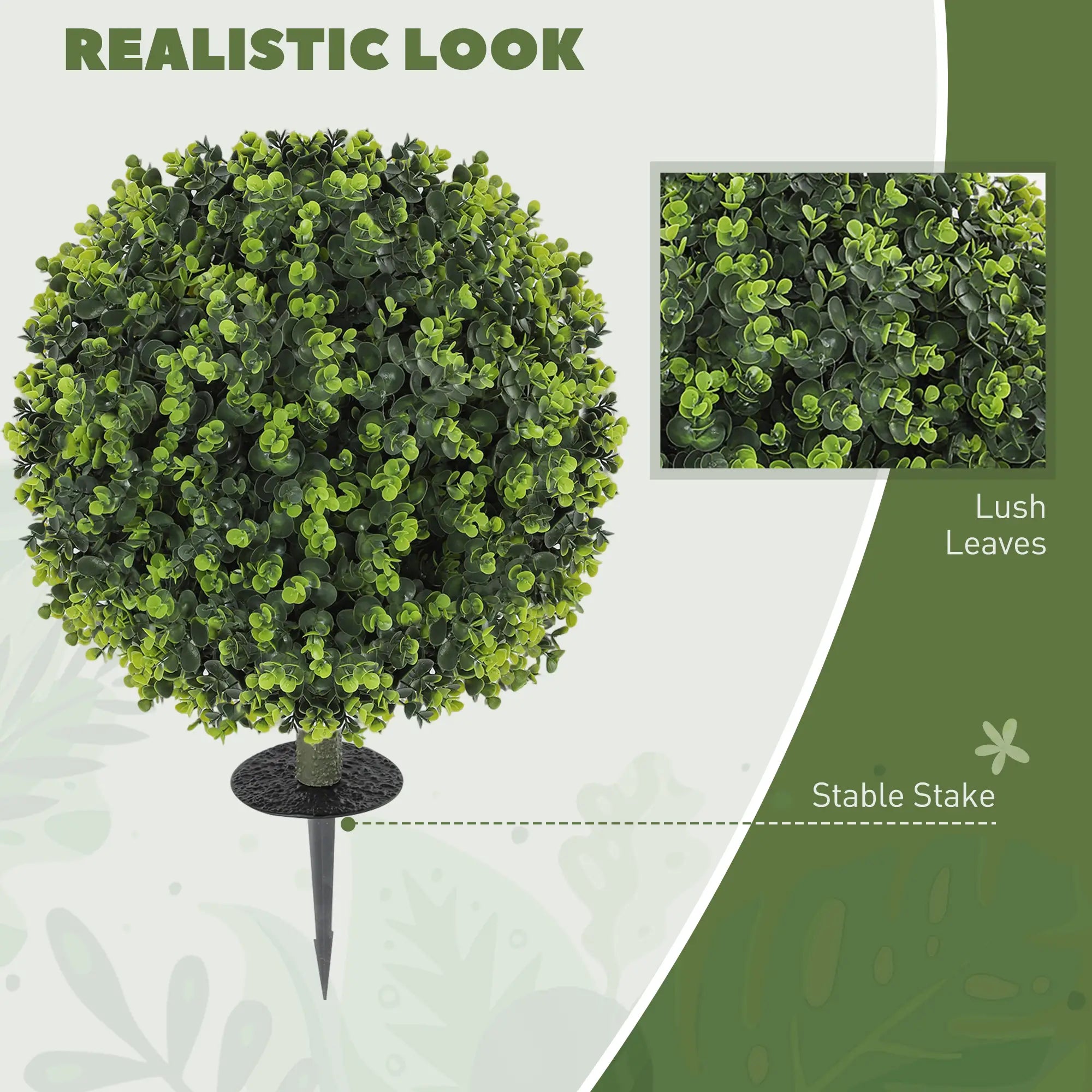 2 Pack 1.3ft Artificial Eucalyptus Topiary, UV Resistant Faux Greenery Artificial Trees at Gallery Canada