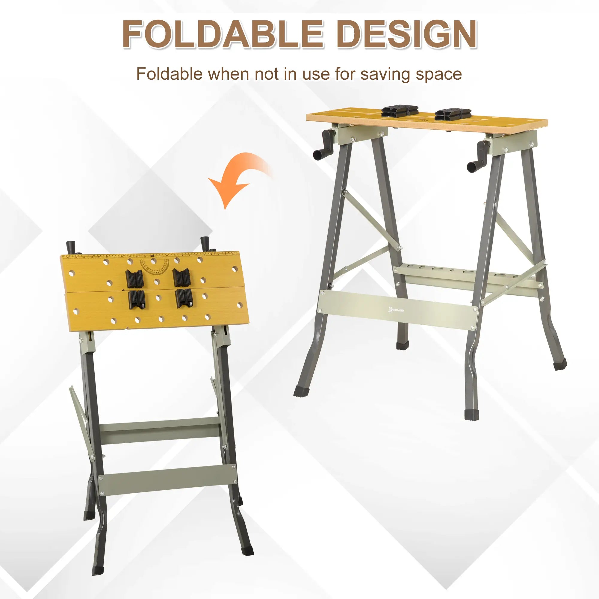 Foldable Work Bench w/ 4 Adjustable Clamps, Carpenter Saw Table Tool Organizers at Gallery Canada