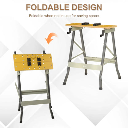 Foldable Work Bench w/ 4 Adjustable Clamps, Carpenter Saw Table Tool Organizers at Gallery Canada