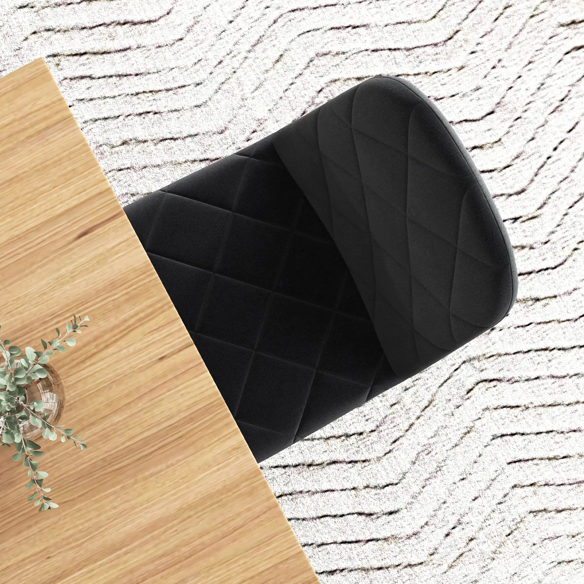 Upholstered Dining Chairs Set of 4, Steel Legs, Modern Kitchen, Black Dining Chairs at Gallery Canada