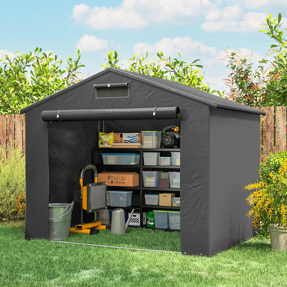 8' x 6' Portable Shed, Waterproof Bike Tent, Dark Grey Sheds at Gallery Canada
