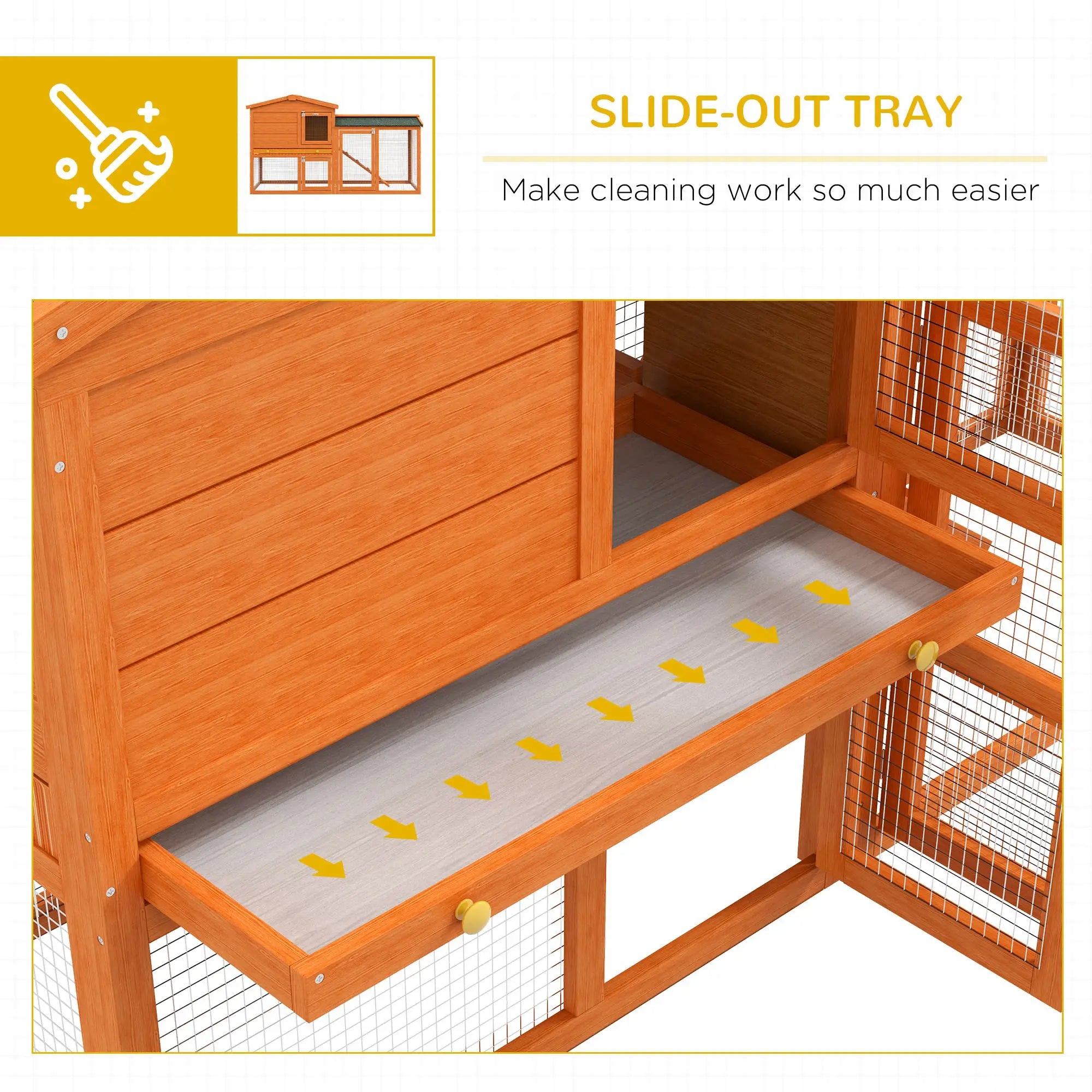 Two-Level Rabbit Hutch, Small Animal House, Pet Bunny Cage, Outdoor Run Rabbit Hutch at Gallery Canada