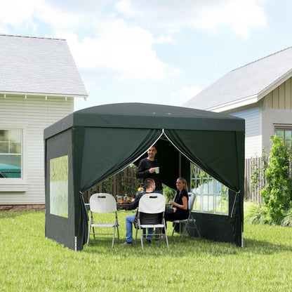 10'x10' Outdoor Pop Up Party Tent Wedding Gazebo, Dark Green Pop Up Canopies at Gallery Canada