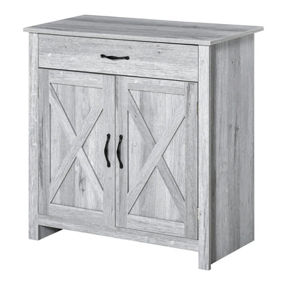 Farmhouse Sideboard Buffet Cabinet, Grey Grain, Barn Door Storage, Grey Bar Cabinets at Gallery Canada