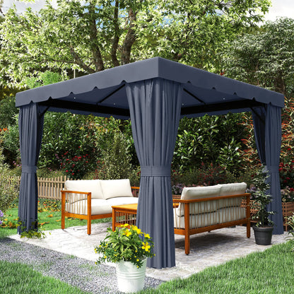 10' X 10' Outdoor Patio Gazebo, Dark Blue Gazebos at Gallery Canada