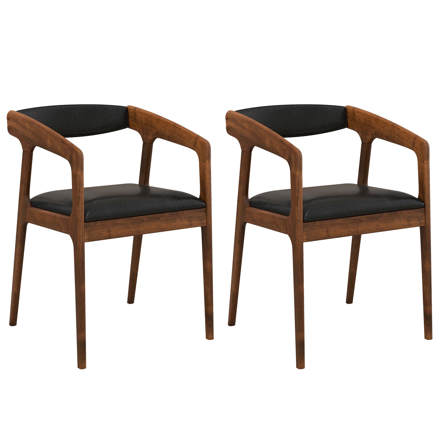 Upholstered Armchairs Set Of 2, Brown Dining Chairs Brown at Gallery Canada