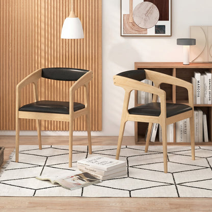 Upholstered Armchairs Set of 2, Natural Dining Chairs at Gallery Canada