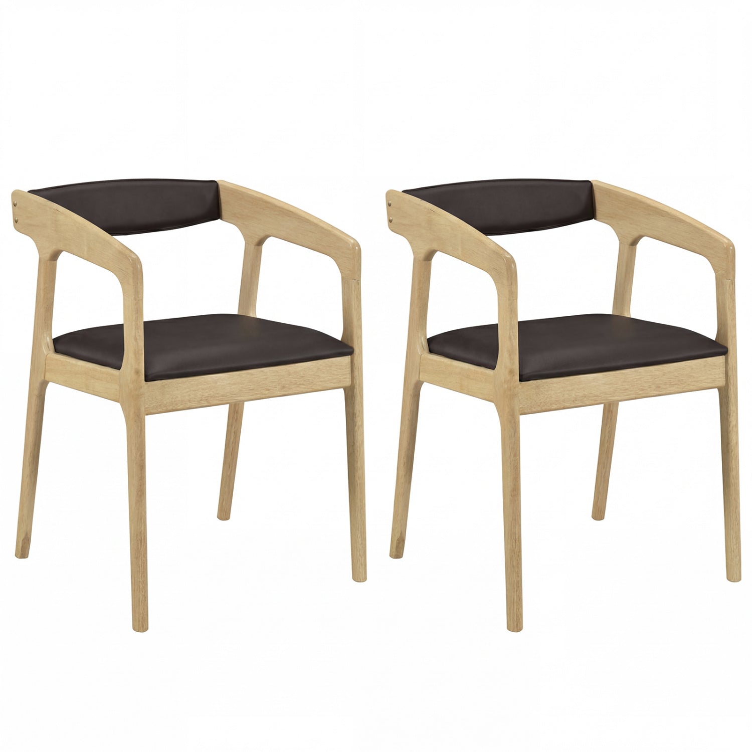 Upholstered Armchairs Set of 2, Natural Dining Chairs Natural at Gallery Canada