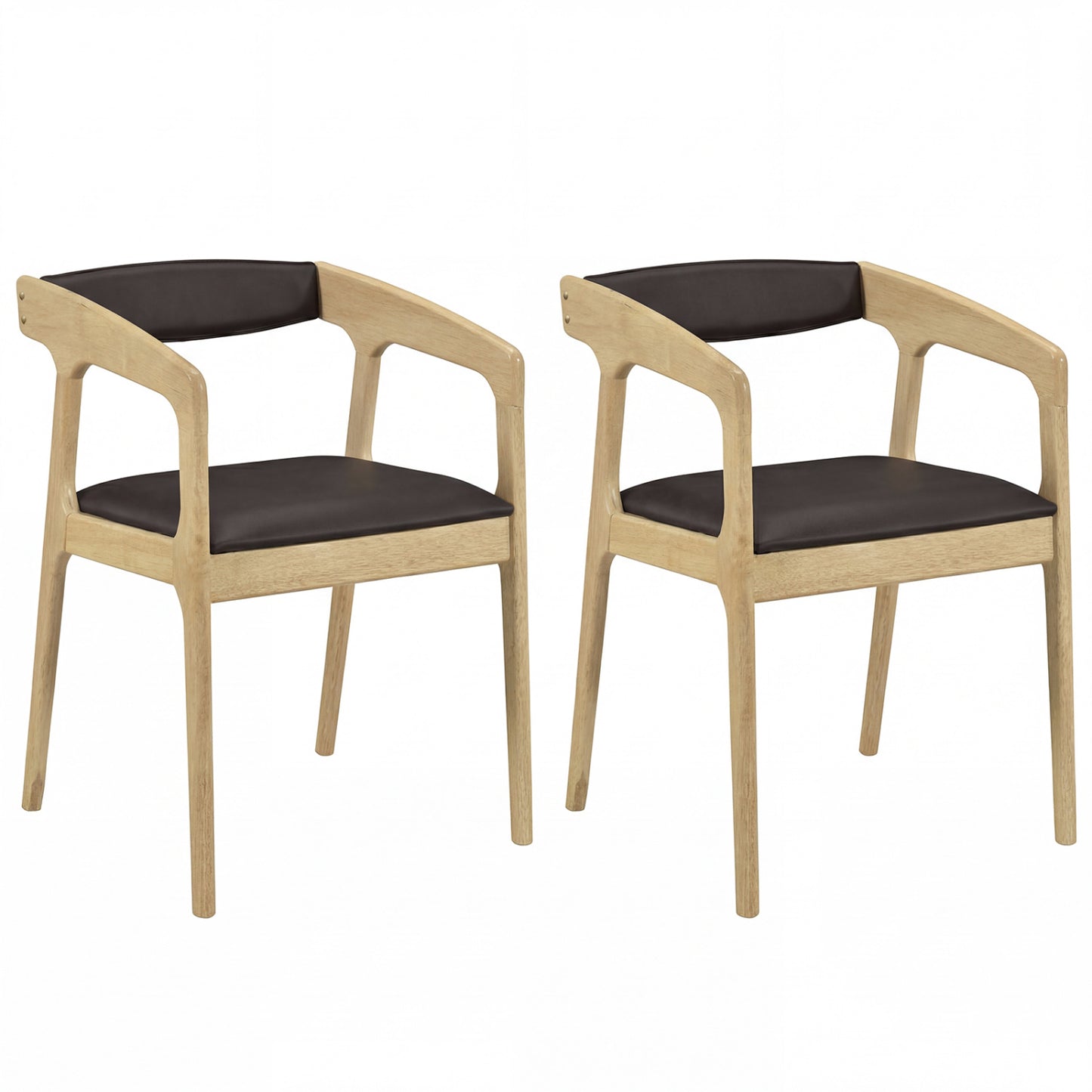 Upholstered Armchairs Set of 2, Natural Dining Chairs Natural at Gallery Canada