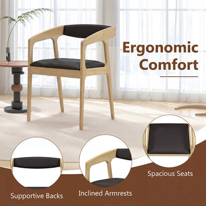 Upholstered Armchairs Set of 2, Natural Dining Chairs at Gallery Canada