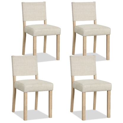 Upholstered Dining Chairs Set of 4, Beige