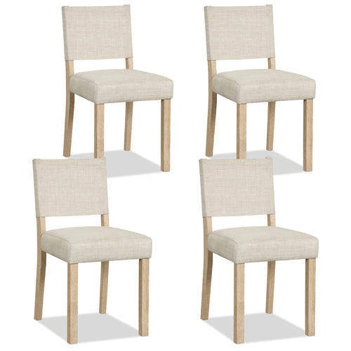 Upholstered Dining Chairs Set of 4, Beige