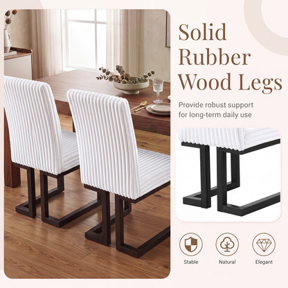 Upholstered Dining Chairs Set of 4, White