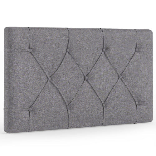 Upholstered Headboard for Twin Size Bed with Fabric Upholstery, Gray