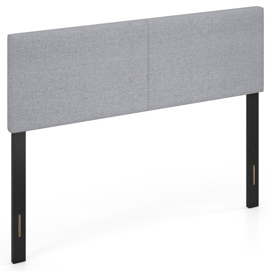 Upholstered Headboard, Queen/Full, Quilted Linen, Gray Headboards Gray at Gallery Canada