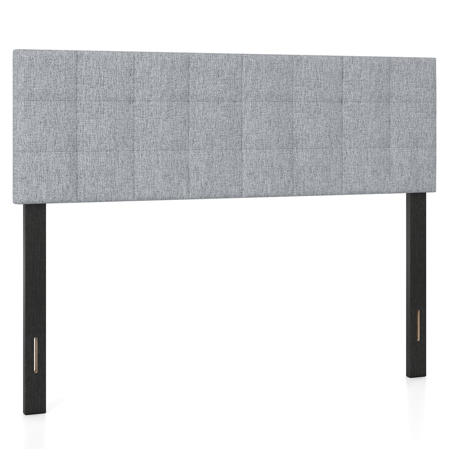 Upholstered Headboard, Queen/Full, Quilted Grid Linen, Gray Headboards at Gallery Canada