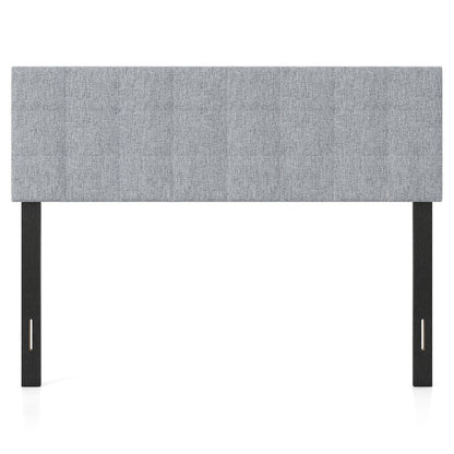 Upholstered Headboard, Queen/Full, Quilted Grid Linen, Gray Headboards at Gallery Canada