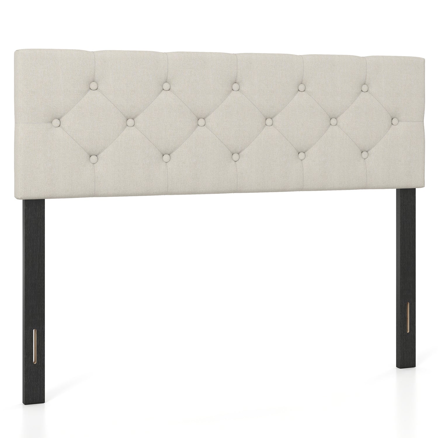 Queen/Full Tufted Linen Upholstered Headboard, Beige Headboards at Gallery Canada