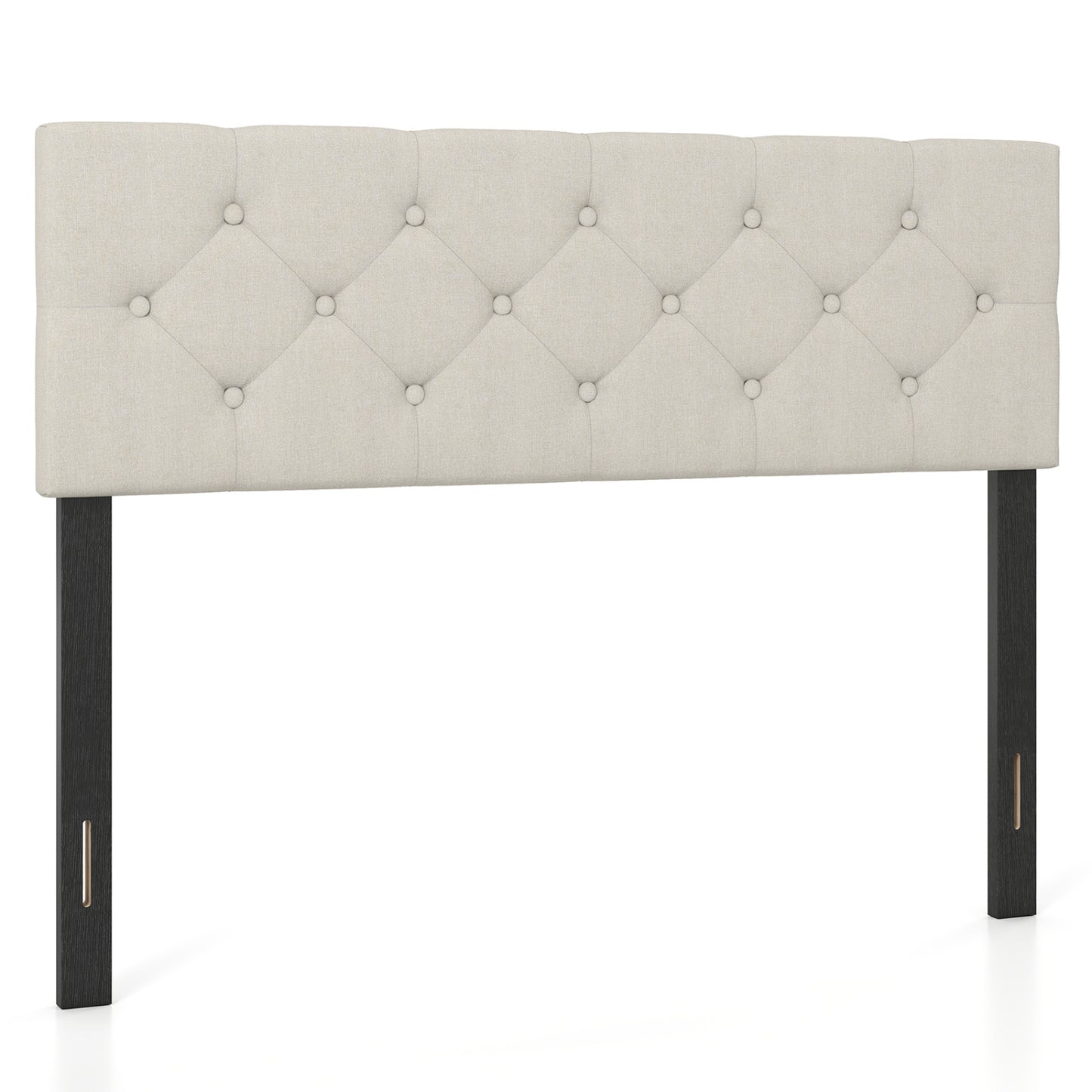 Queen/Full Tufted Linen Upholstered Headboard, Beige Headboards at Gallery Canada