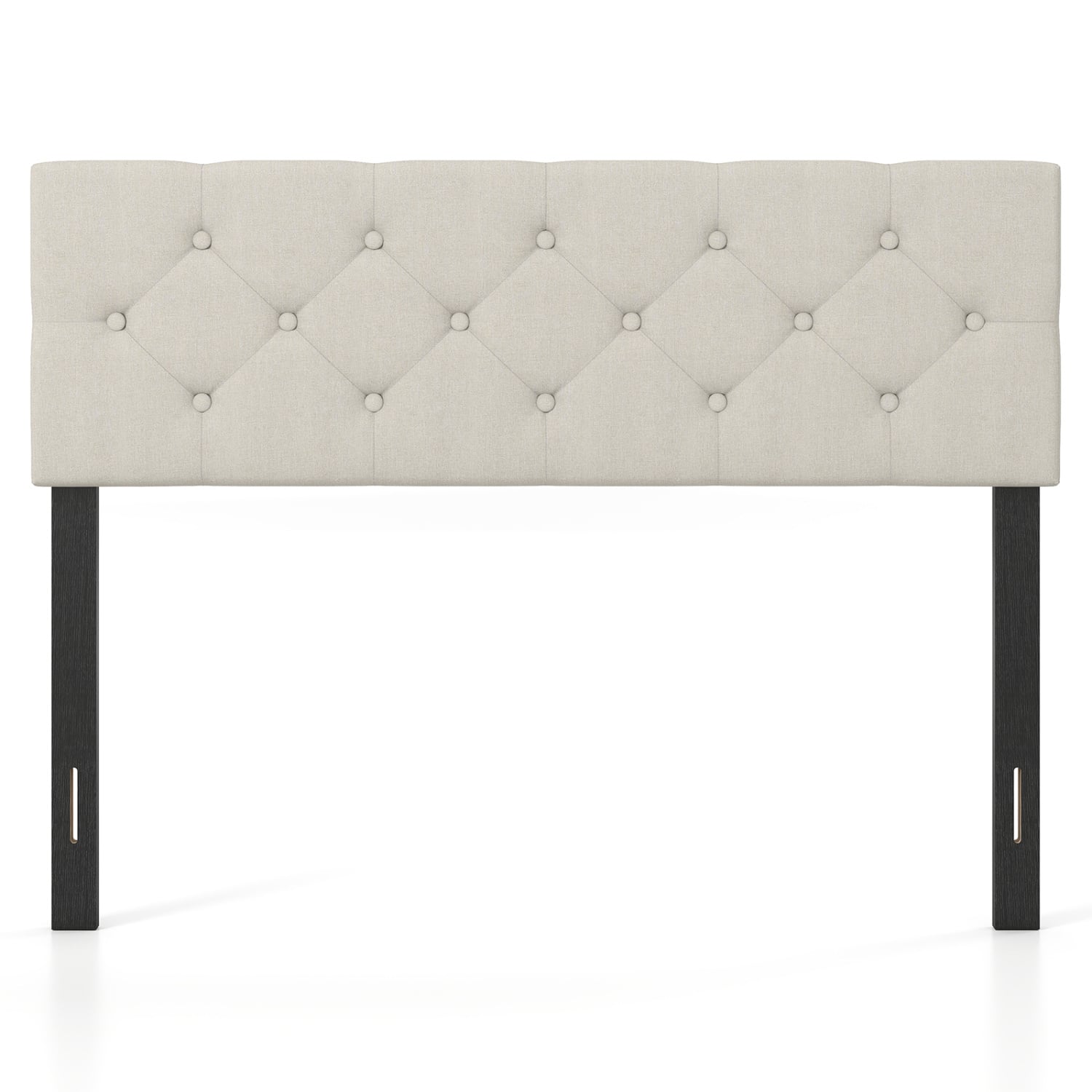 Queen/Full Tufted Linen Upholstered Headboard, Beige Headboards at Gallery Canada