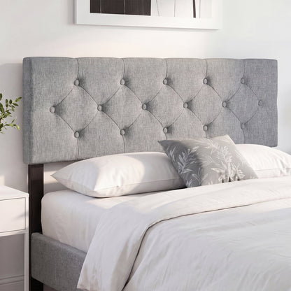 Upholstered Headboard Queen/Full, Tufted Linen, Gray Headboards at Gallery Canada