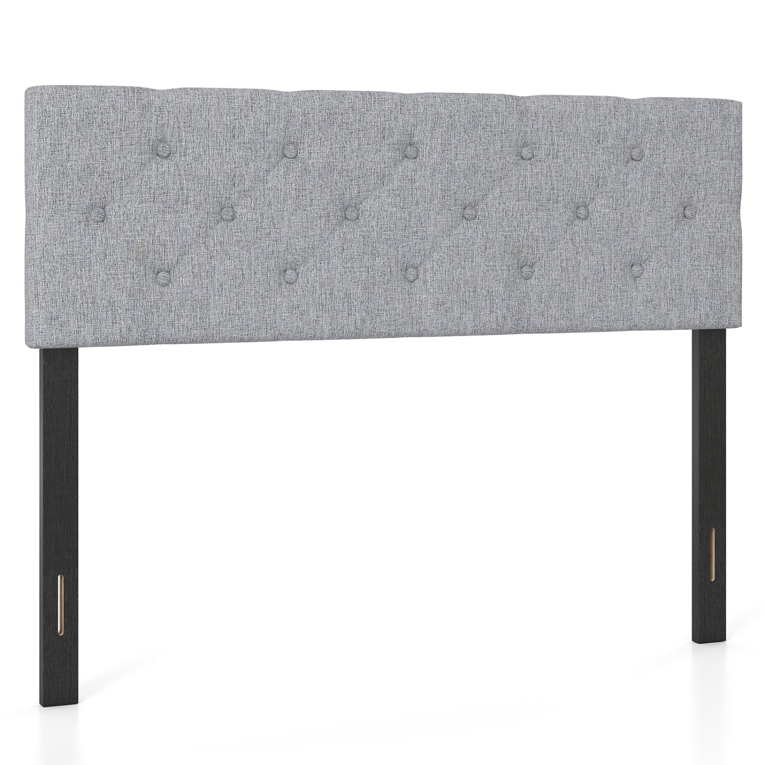Upholstered Headboard Queen/Full, Tufted Linen, Gray Headboards at Gallery Canada
