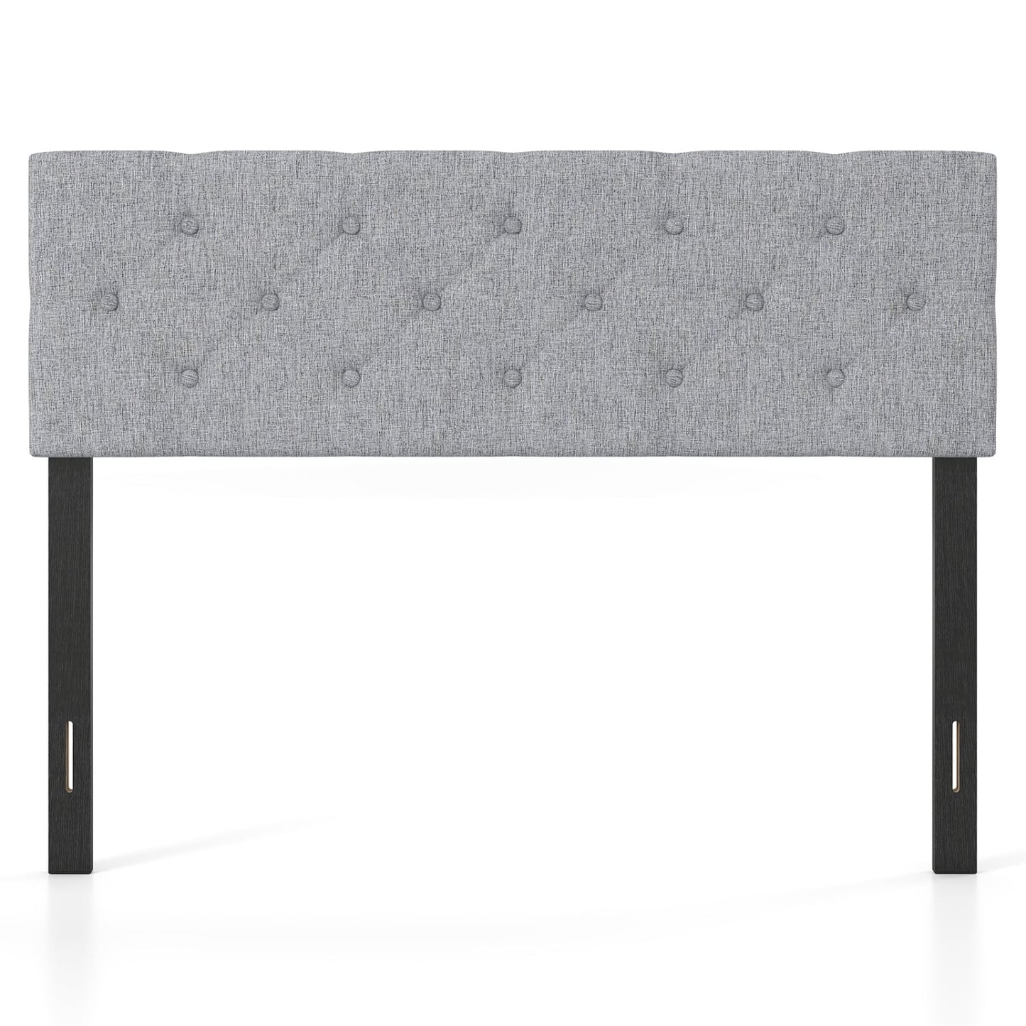 Upholstered Headboard Queen/Full, Tufted Linen, Gray Headboards at Gallery Canada