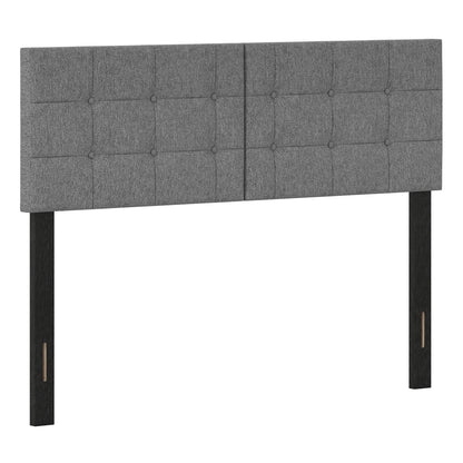 Upholstered Headboard, Adjustable Full/Queen, Dark Gray