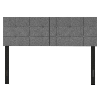 Upholstered Headboard, Adjustable Full/Queen, Dark Gray