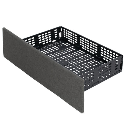 Upholstered LED Bed Frame, Headboard, 4 Drawers, Full Size, Gray Simple Bed Frame at Gallery Canada