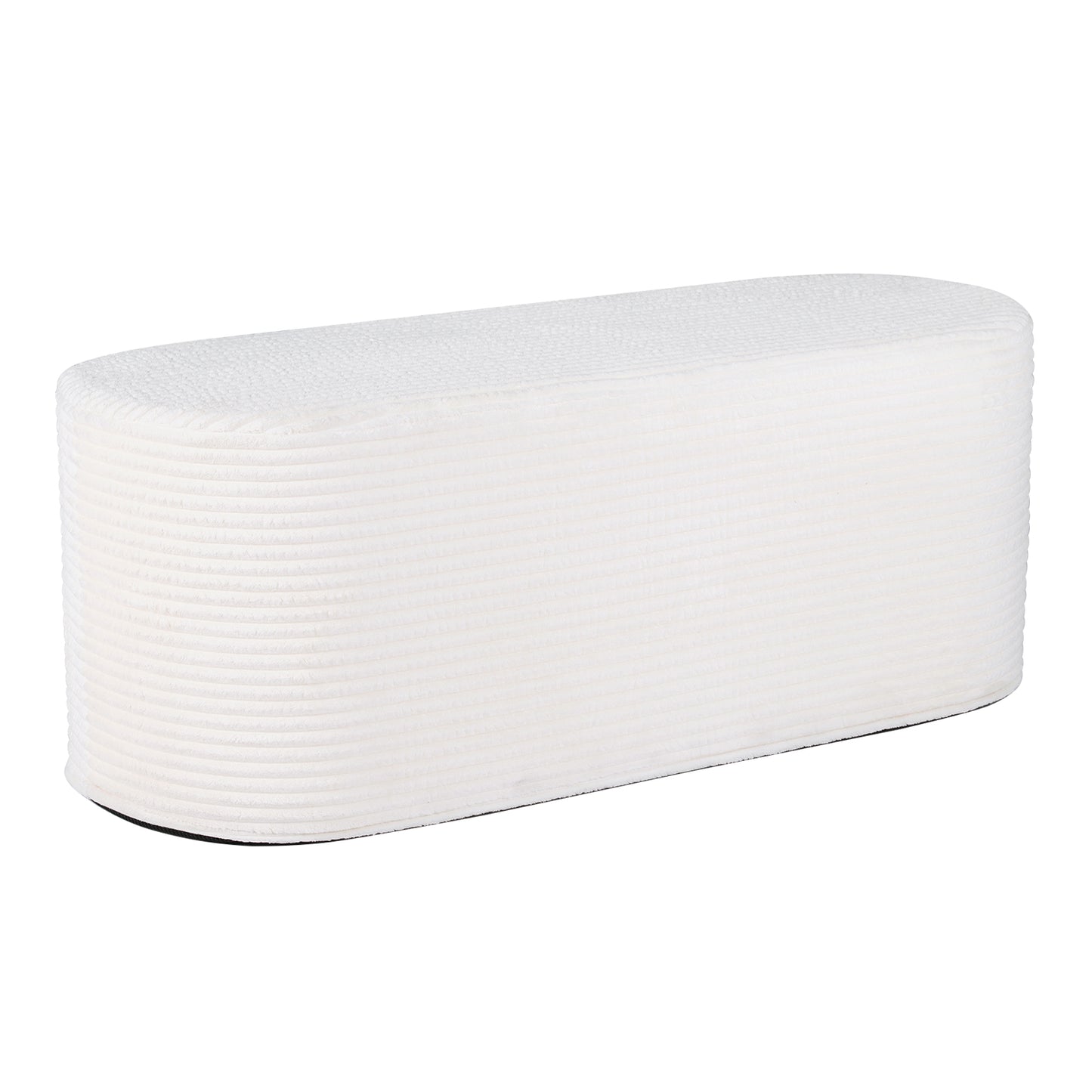 Upholstered Ottoman Bench with High-Density Sponge, Beige Ottomans Beige at Gallery Canada