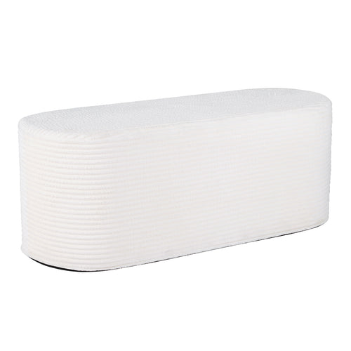 Upholstered Ottoman Bench with High-Density Sponge, Beige