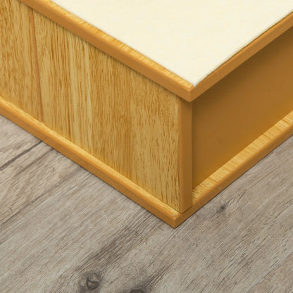 Dog Steps, Pet Stairs for Bed, Cat Ladder for Couch, Non-Slip Carpet, 15.7" x 23.2" x 21.3", Natural Wood Dog Stairs at Gallery Canada