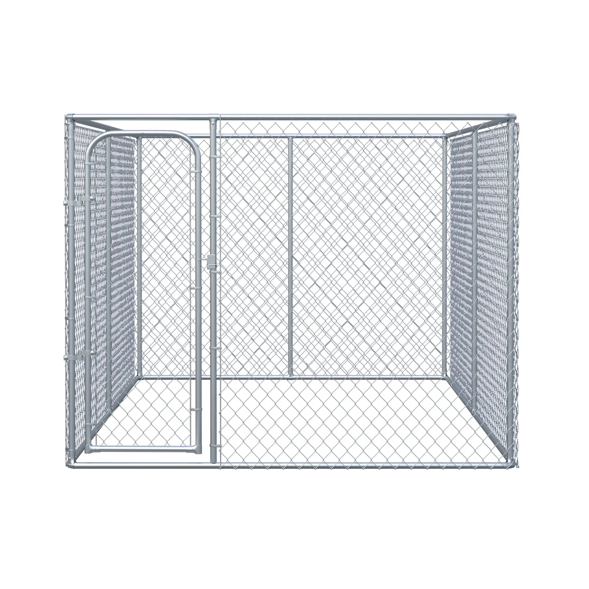 13.1' x 7.5' x 6' Dog Playpen, Galvanized Steel Frame, 99 Sq. Ft. Houses, Kennels & Pens Silver at Gallery Canada
