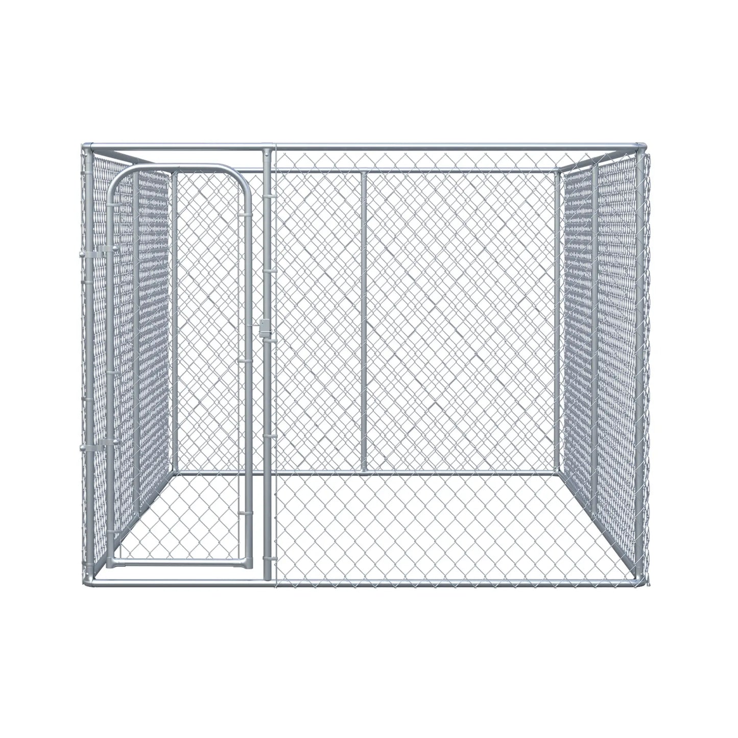 13.1' x 7.5' x 6' Dog Playpen, Galvanized Steel Frame, 99 Sq. Ft. Houses, Kennels & Pens Silver at Gallery Canada