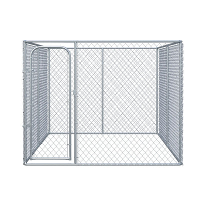 13.1' x 7.5' x 6' Dog Playpen, Galvanized Steel Frame, 99 Sq. Ft. Houses, Kennels & Pens Silver at Gallery Canada