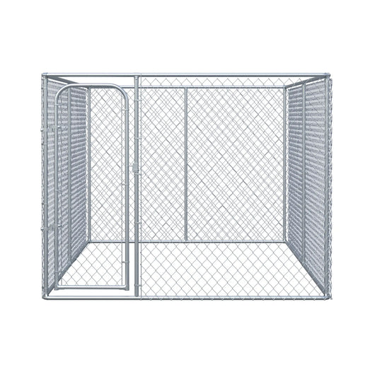 13.1' x 7.5' x 6' Dog Playpen, Galvanized Steel Frame, 99 Sq. Ft. Houses, Kennels & Pens Silver at Gallery Canada