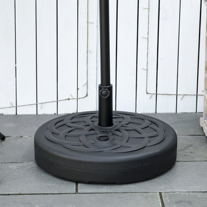 77 lb Heavy Duty Patio Umbrella Base, 22" Round, Black Umbrella Bases at Gallery Canada