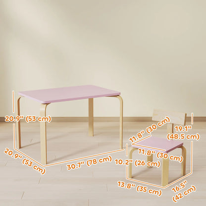 Kids Table and 2 Chair Set, Multi-Activity Furniture, Pink Kids Table Sets at Gallery Canada