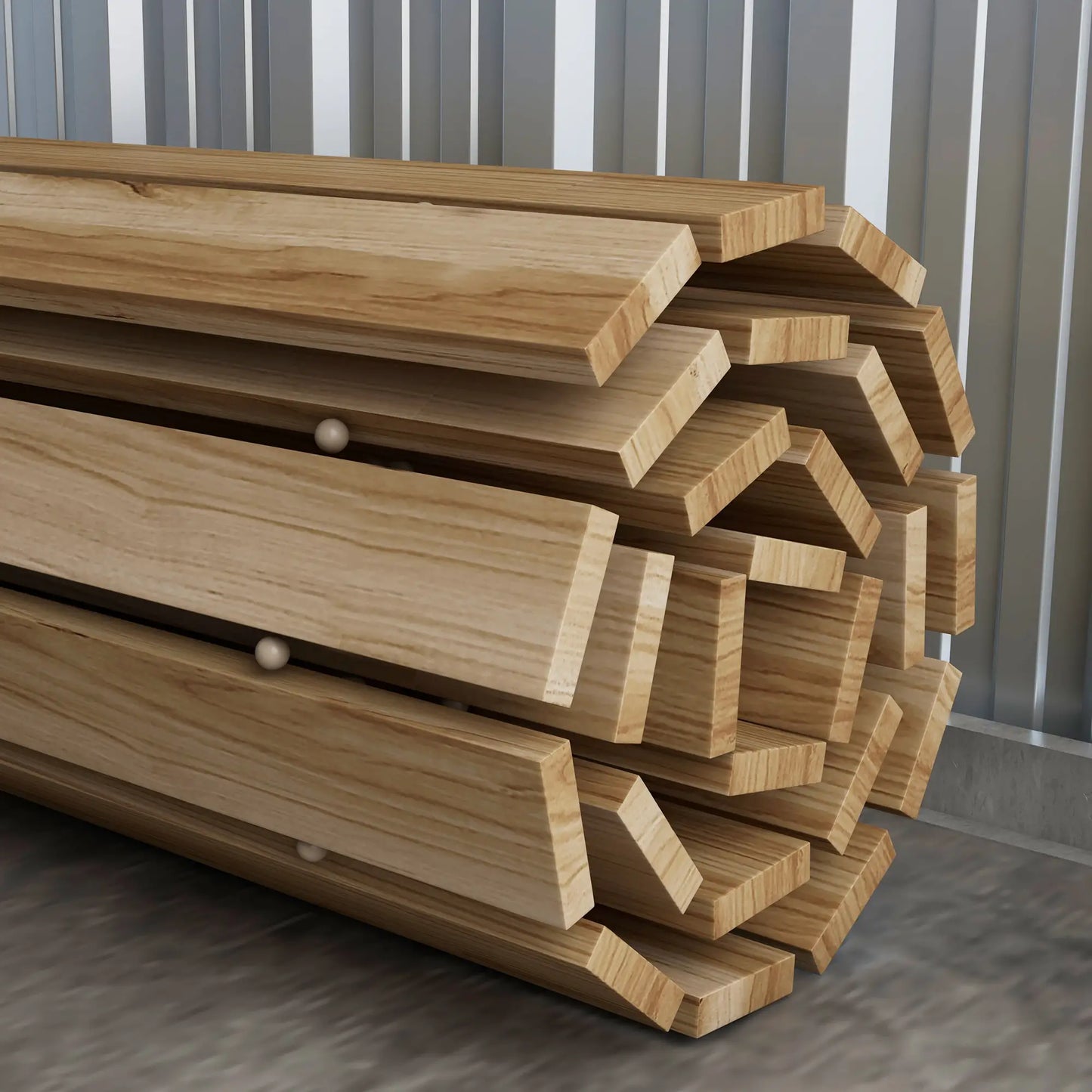 47" Wooden Garden Pathway, Outdoor Roll Out Walkway, Natural Wood Finish Garden Decor at Gallery Canada