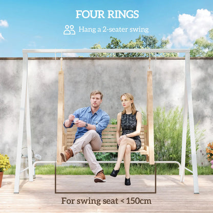 Metal Swing Stand, Hanging Chair Frame, 528 LBS, Backyard, Patio, Lawn, White Hammock Stands at Gallery Canada