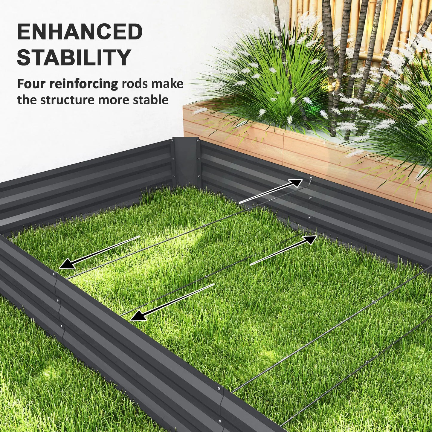 Galvanized Raised Bed, 8' x 4' x 1', Metal Planter Box for Garden Raised Garden Beds at Gallery Canada