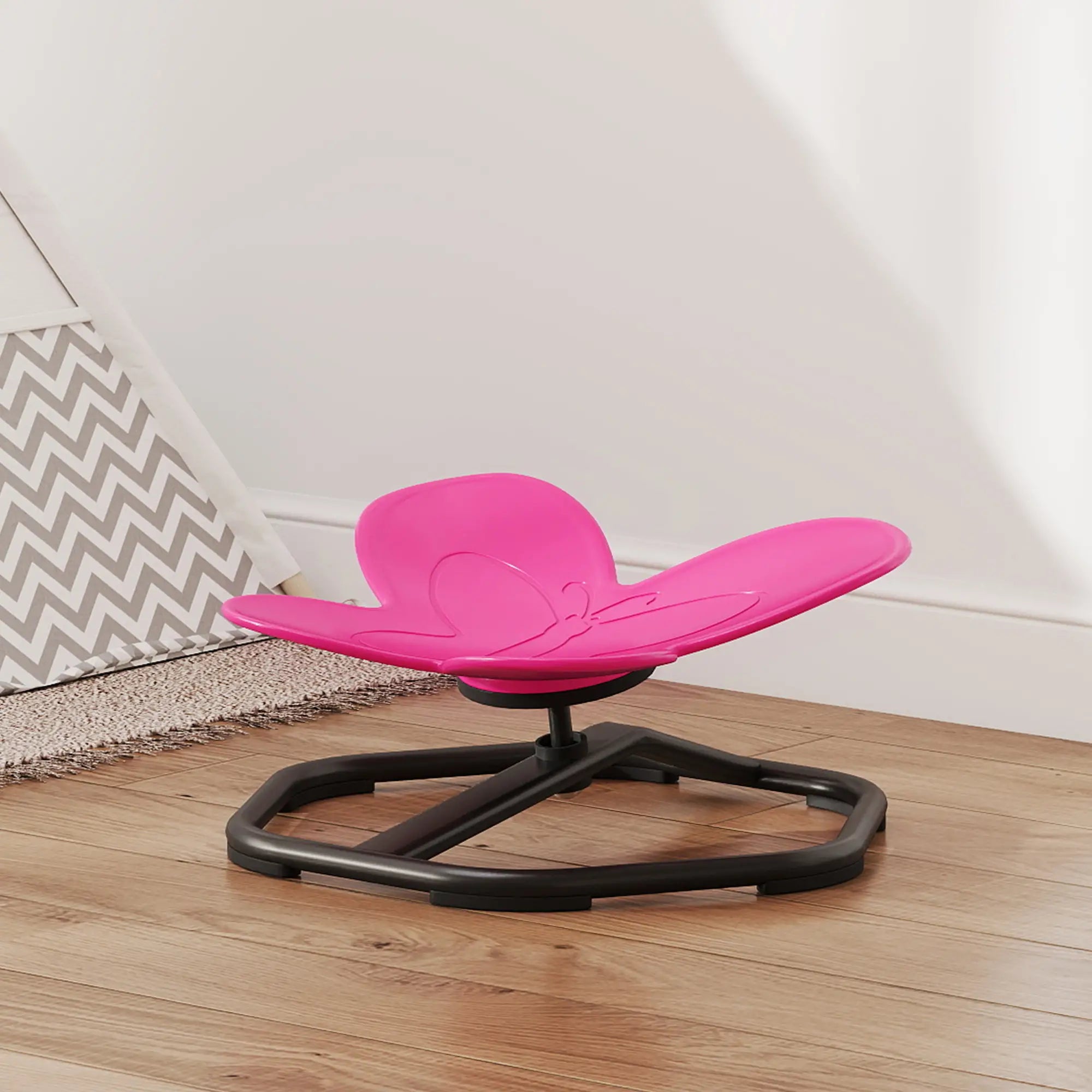 Butterfly Kids Swivel Chair, Non-Slip Sensory Chair, Pink Kids Chairs & Seating at Gallery Canada