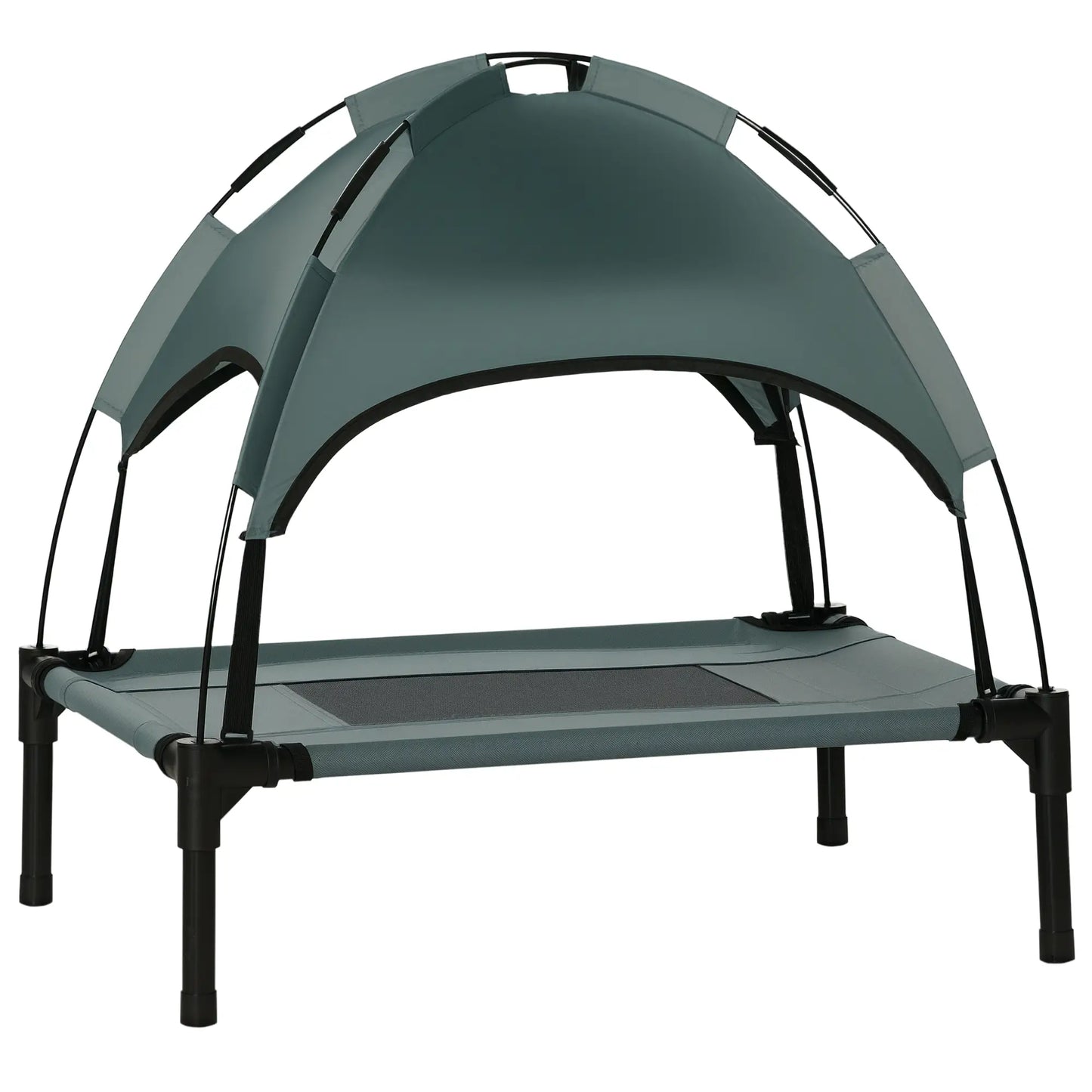Portable Raised Dog Cot with Canopy, Small-Sized, Grey Elevated Dog Beds at Gallery Canada