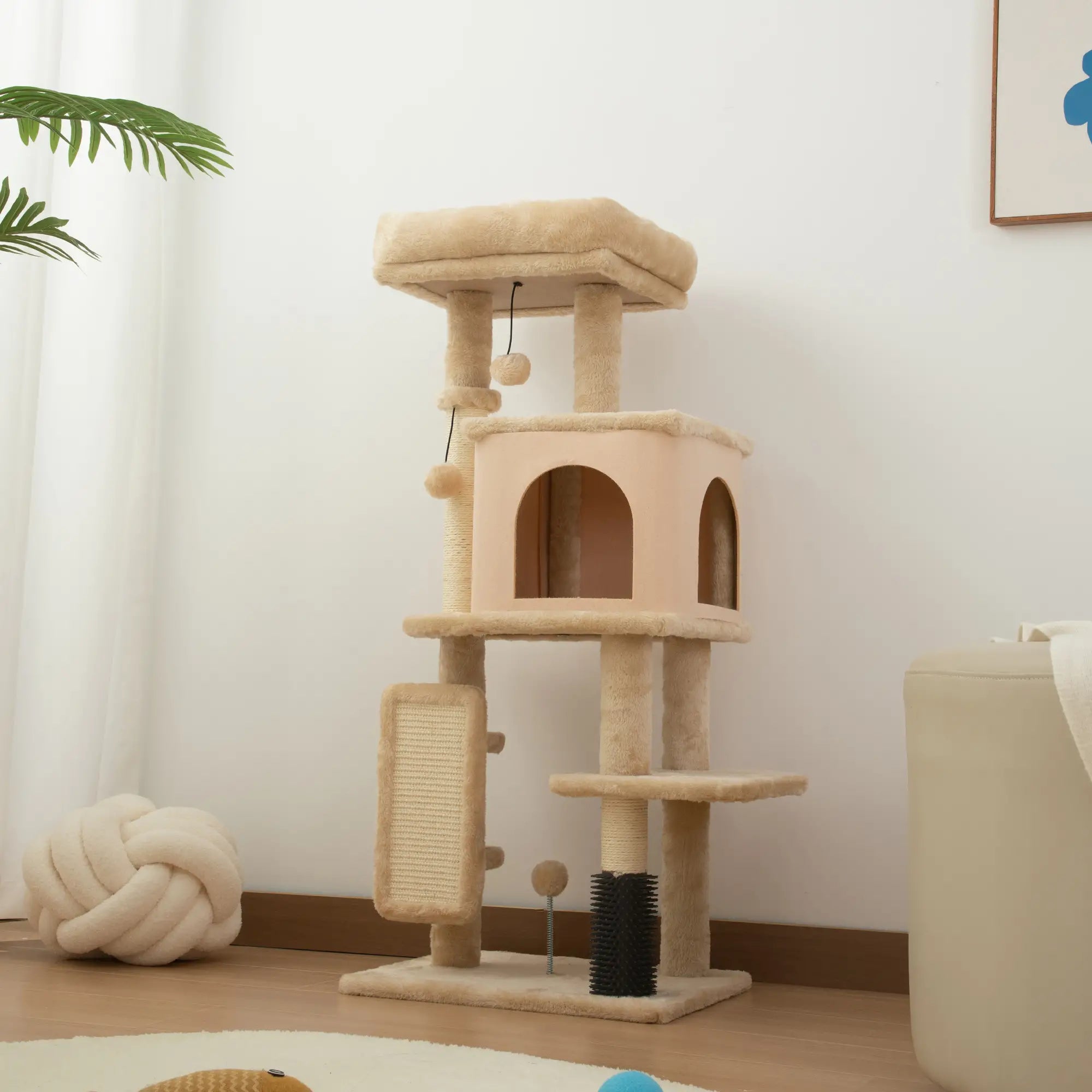 41 Inch Cat Tree, Scratching Posts, Bed, Condo, Grooming Brush, Platforms, Toys Cat Towers at Gallery Canada