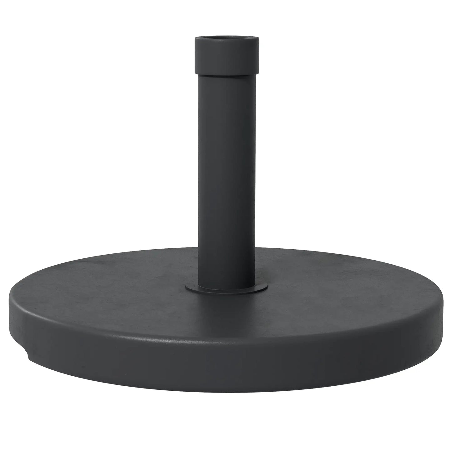 33 Lbs Concrete Parasol Base, 18.3" Round Umbrella Stand, Black Umbrella Bases Black at Gallery Canada