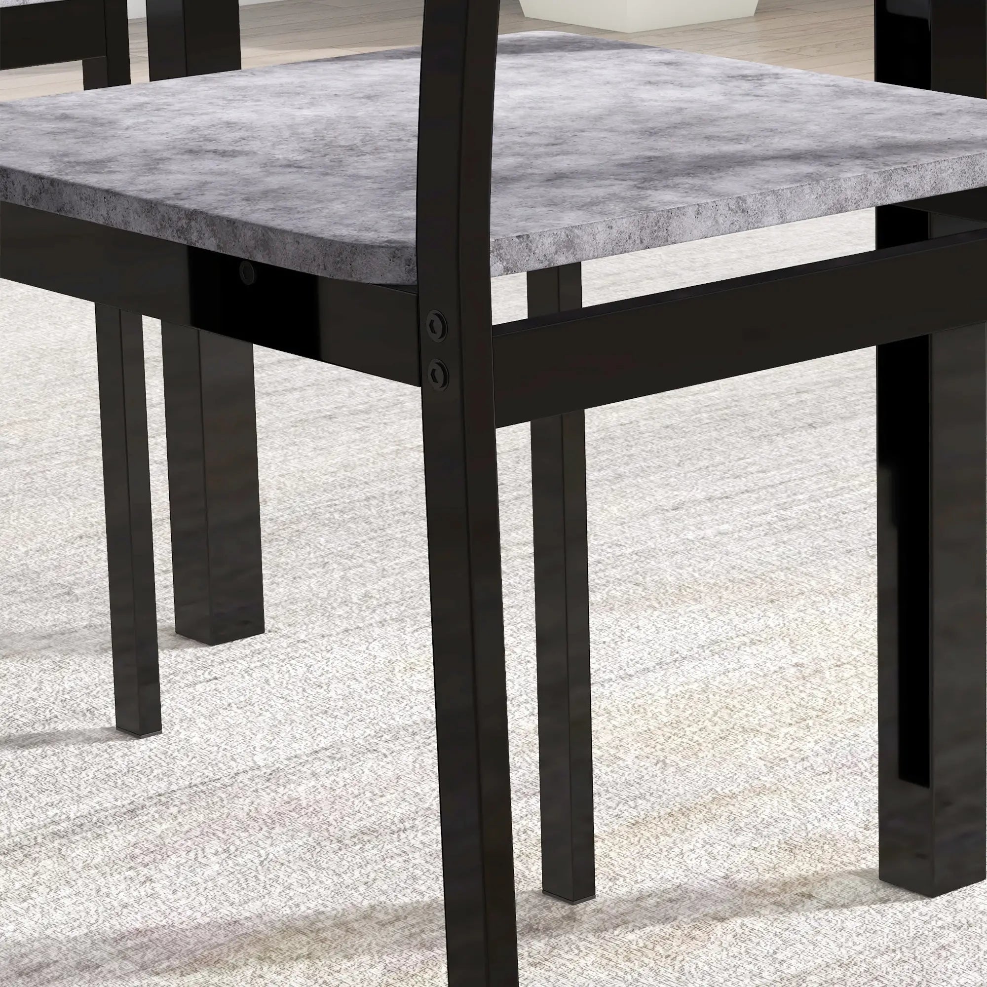 Foldable Dining Table Set for 2, Drop-Leaf Kitchen Table with 2 Chairs Bar Sets at Gallery Canada