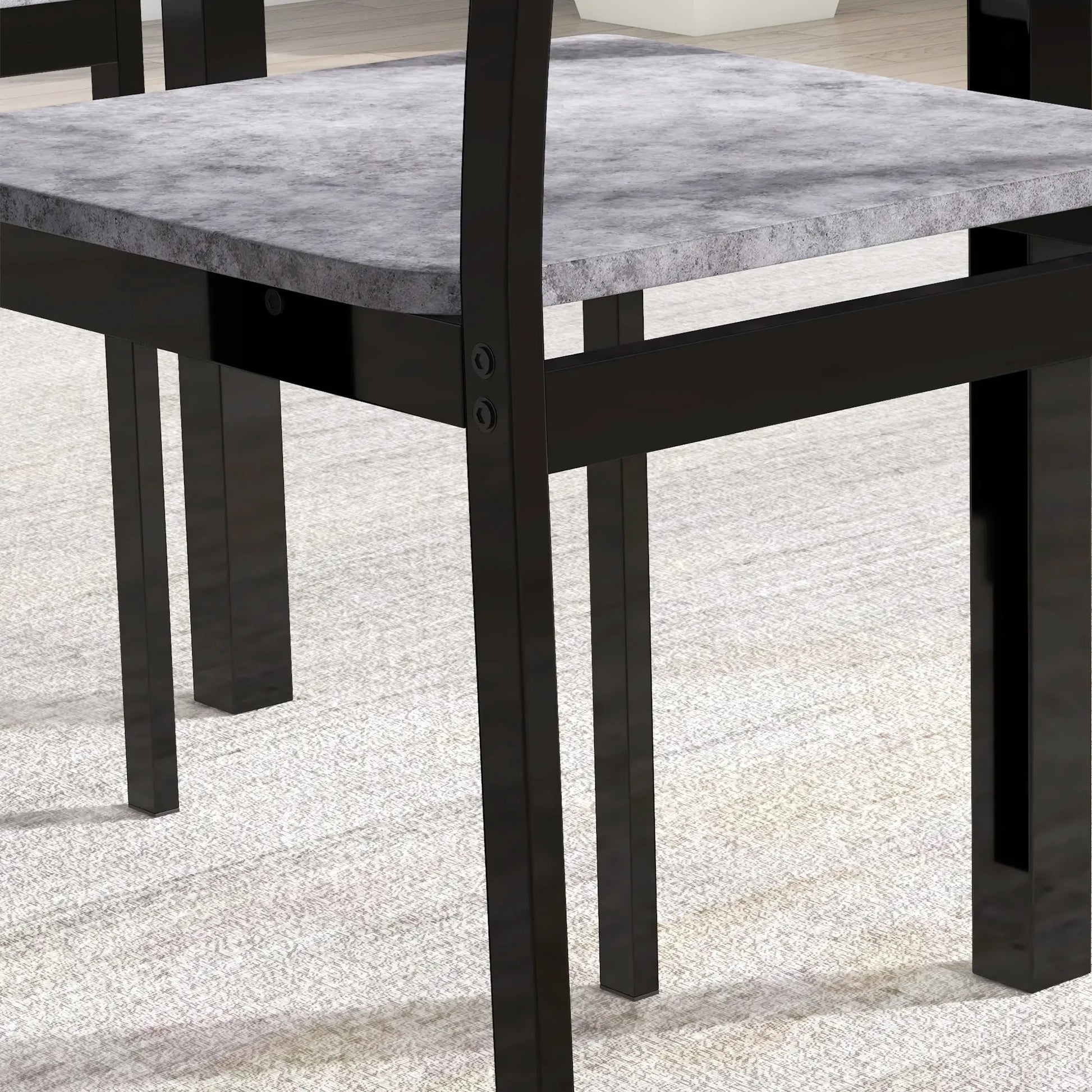 Foldable Dining Table Set for 2, Drop-Leaf Kitchen Table with 2 Chairs Bar Sets at Gallery Canada