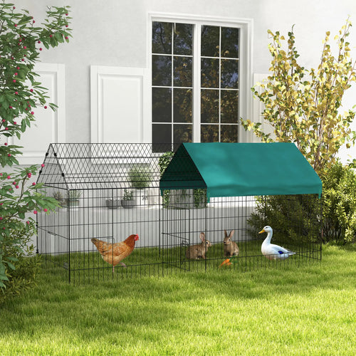 87 Small Animal Cage With Roof, Indoor Outdoor Use, Green
