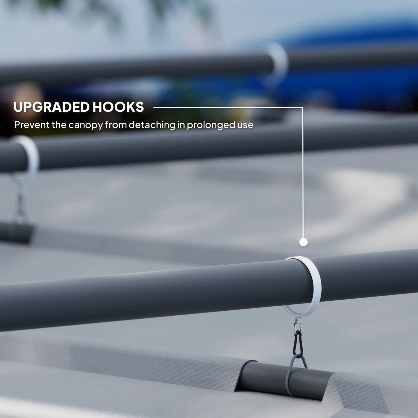 Gazebo extérieur gris 10' x 10', Toit de pergola rétractable, Kit métallique UPF30+, Gris